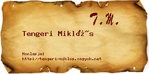 Tengeri Miklós névjegykártya