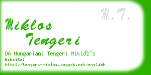 miklos tengeri business card